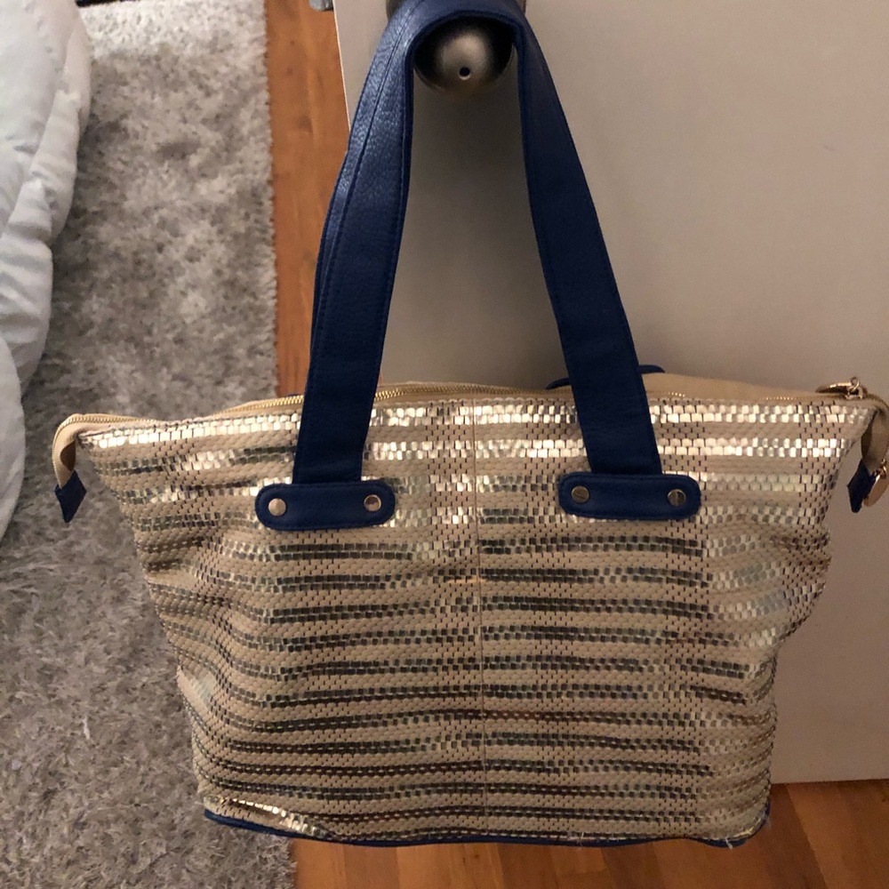 Gold and Blue Tote - TAKING BEST OFFER